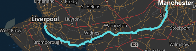 40 miles from Manchester to Liverpool in 11 hours is quite an achievement and a fantastic workout. A well-deserved beverage, a bite to eat, and memories to share more than makeup for a few stiff muscles.